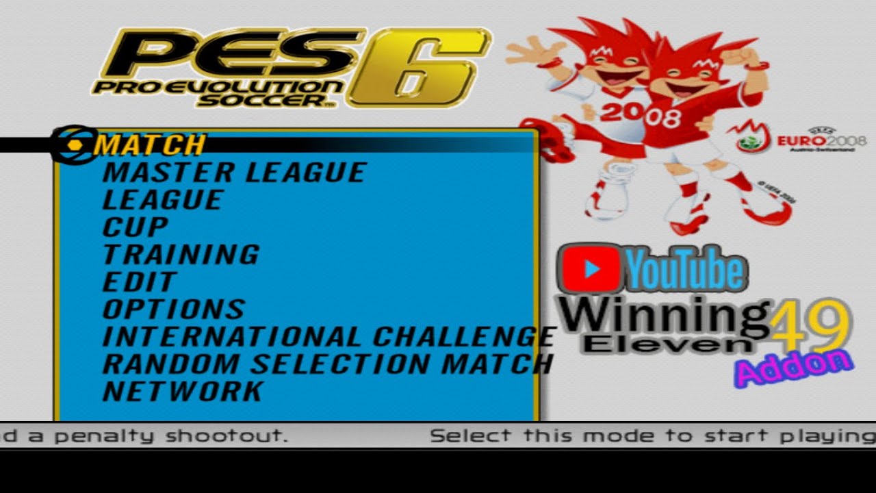 PES 6 EURO 2008 Rbk PS2 - ISO DOWNLOAD