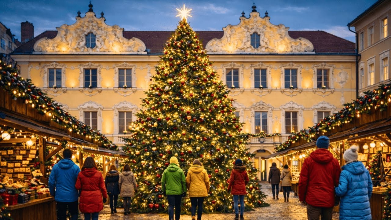Расслабляющая рождественская прогулка по уютному немецкому рынку 🎄 | 4K Walking Tour