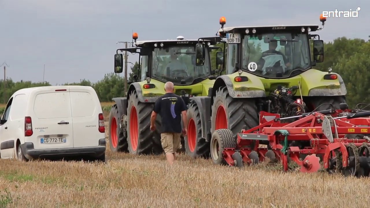 Essai comparatif de deux pneus de tracteur de diamètre différent