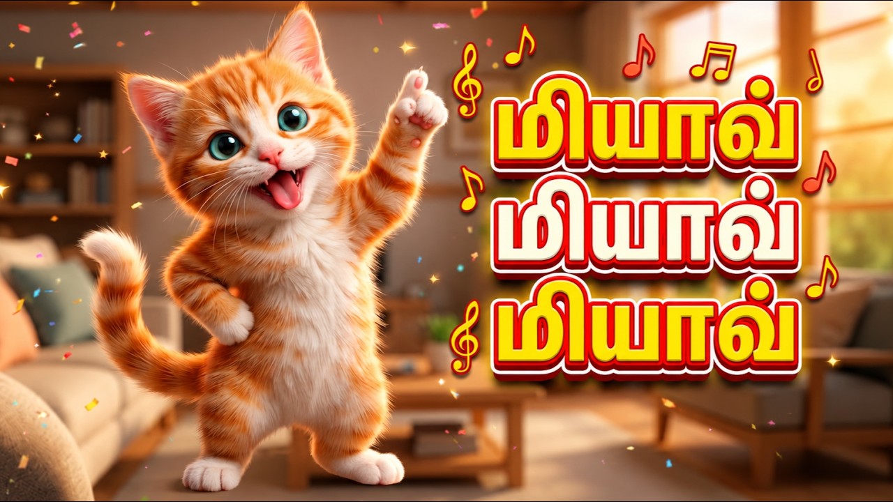 🐱 மியாவ் மியாவ் மியாவ் | Meow Meow Meow | Tamil Kids Song | Tamil Rhymes for Children | JuJJu Kids