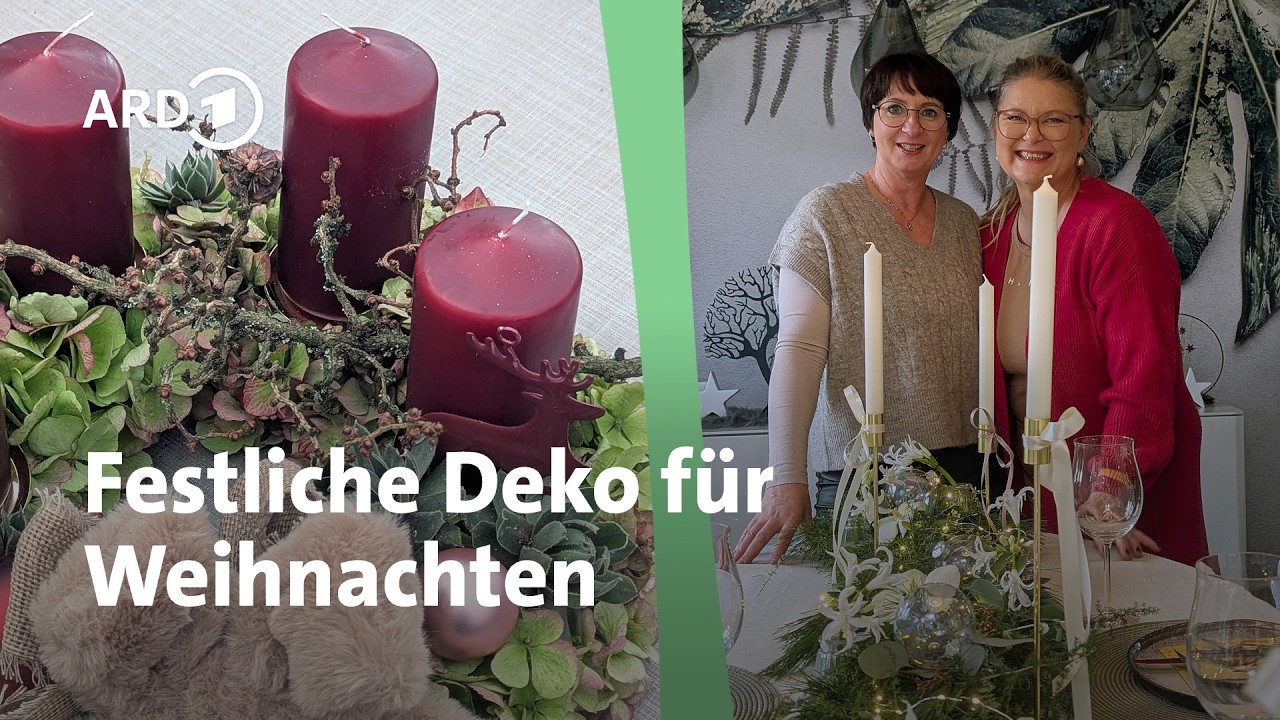 Drei Deko-Ideen für Weihnachten: Adventskranz, Loop, Girlande | MDR Garten