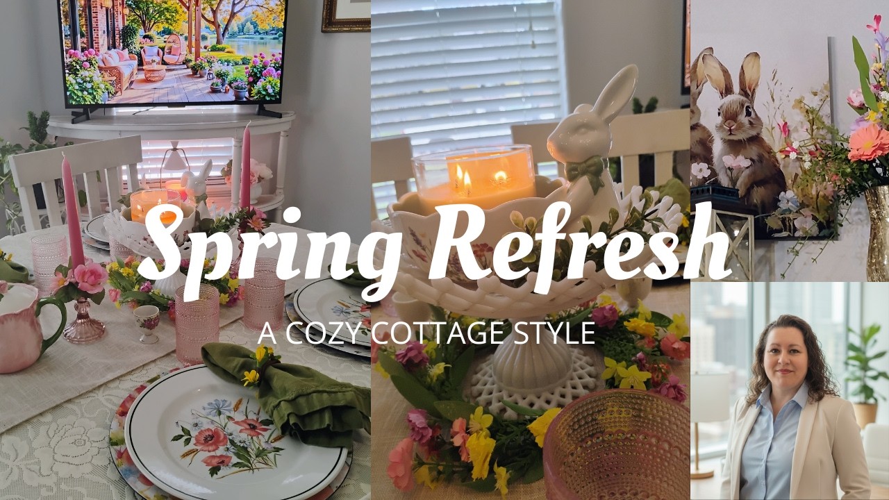 SPRING DECORATING 💐 COZY COTTAGE DINING ROOM REFRESH 🐇