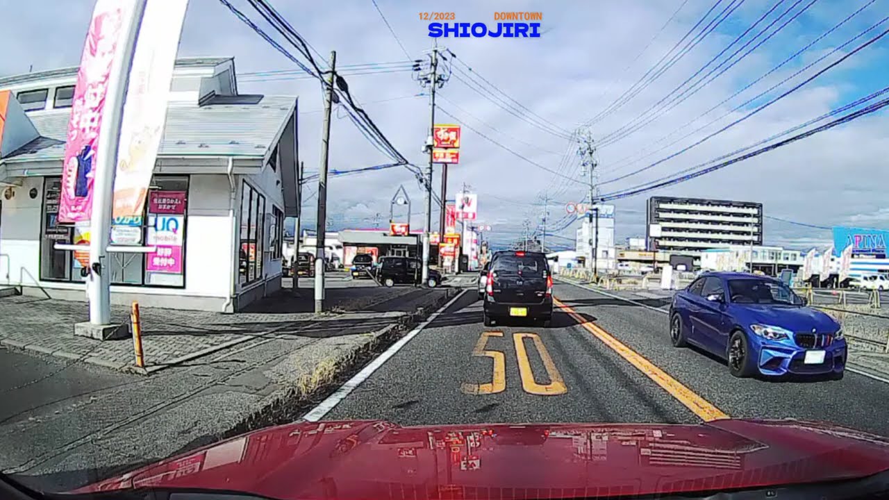 Driving in Japan | A Trip To DownTown Shiojiri City  - Nagano  長野県塩尻市のダウンタウン