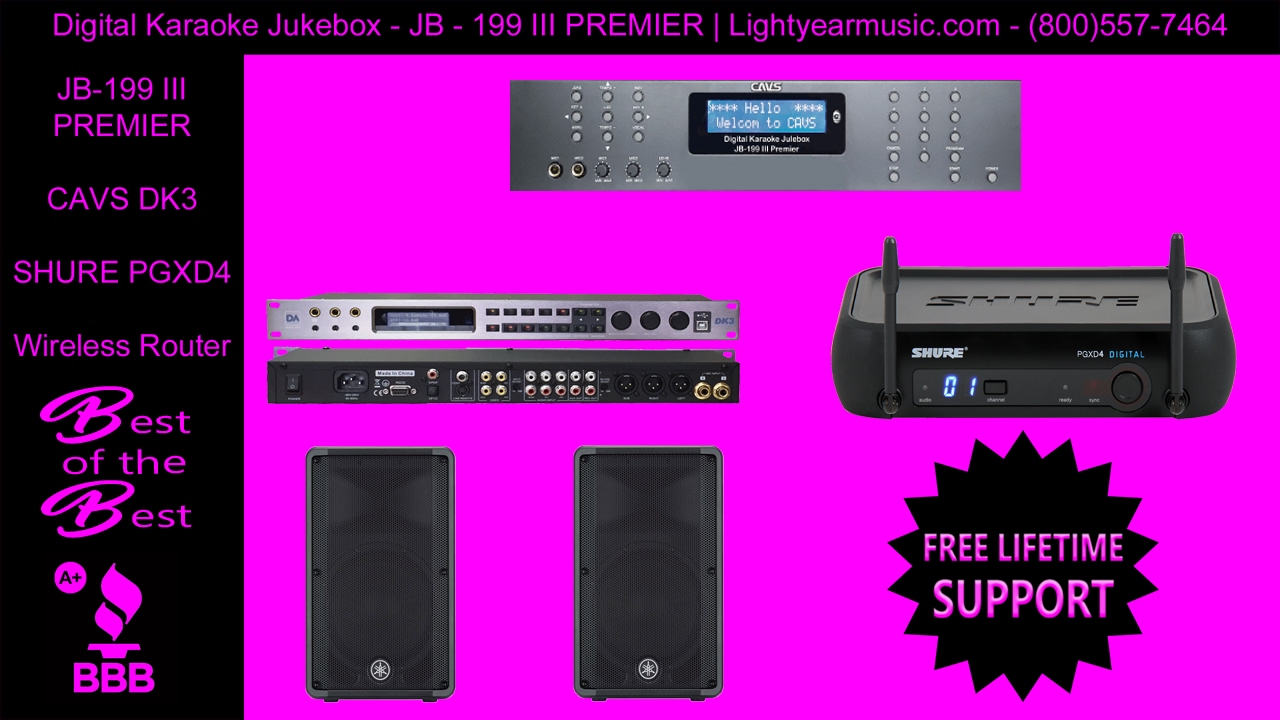 Best Karaoke Player CAVS JB 199 III Premier Digital Jukebox 2TB - Lightyearmusic