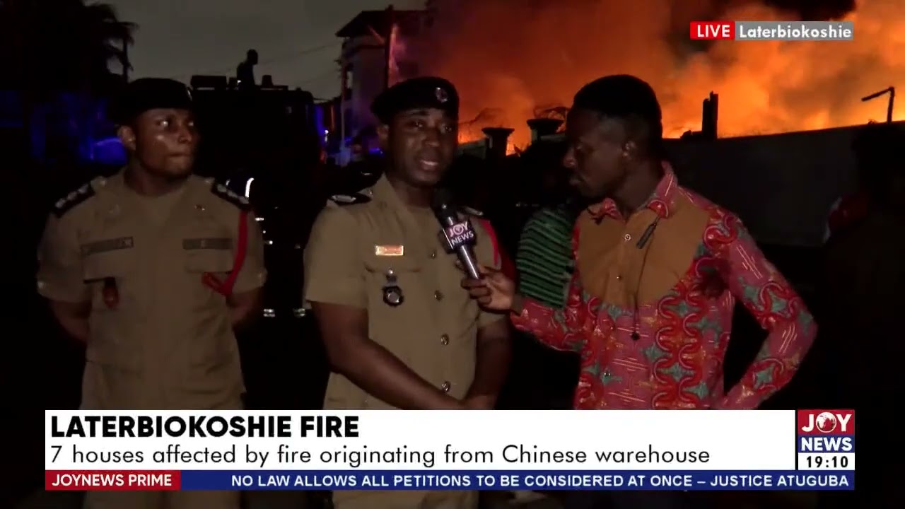 Laterbiokoshie Fire: 7 houses affected by fire originating from Chinese warehouse | Joy News Prime