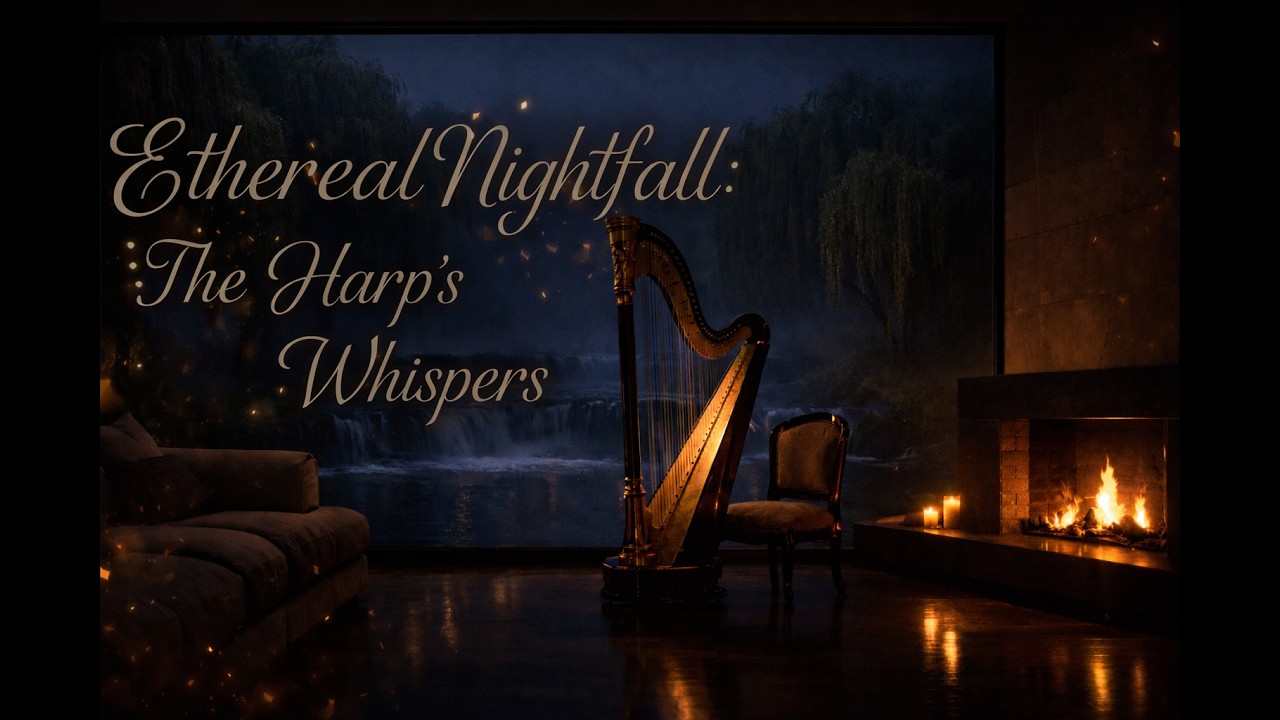 Ethereal Nightfall: The Harp&rsquo;s Whispers | Deep Relaxation Music for Sleep, Study & Calm Nights