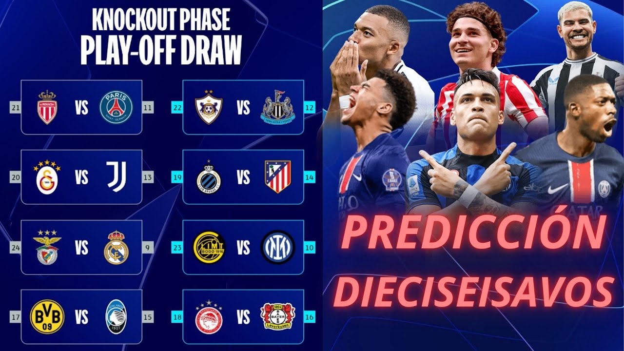 MIS PREDICCIONES DE LOS DIECISEISAVOS DE CHAMPIONS 😱⚽ ¿QUIÉN CAE Y QUIÉN SIGUE?