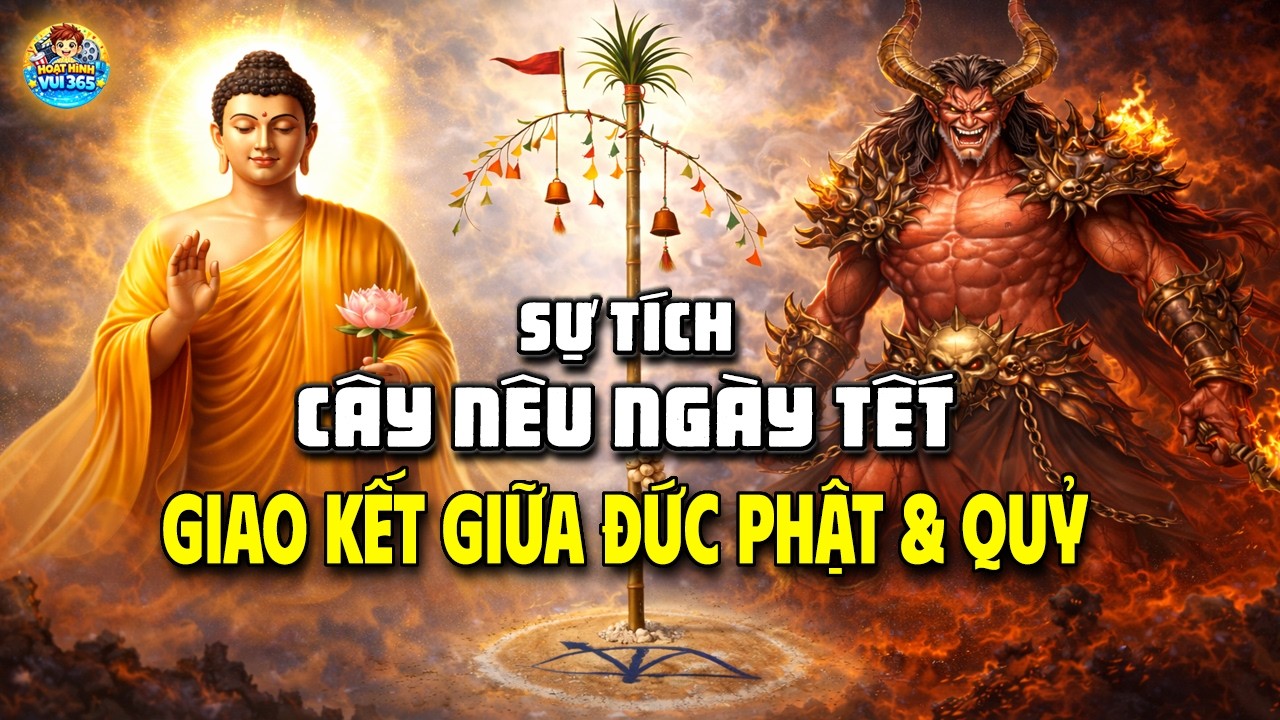 Sự Tích Cây Nêu Ngày Tết – Giao Kết Giữa Đức Phật Và Quỷ | Hoạt Hình 3D Cổ Tích