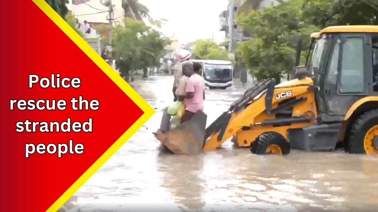 Police rescue stranded people as several parts of Bengaluru witness severe water-logging...