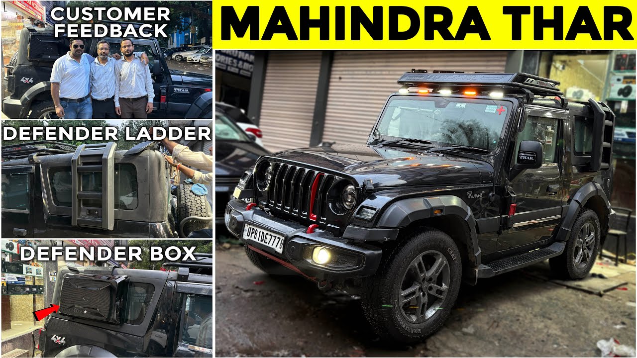 Defender Box & Ladder Installed✅ Mahindra Thar Modification✅ Thar Modified✅