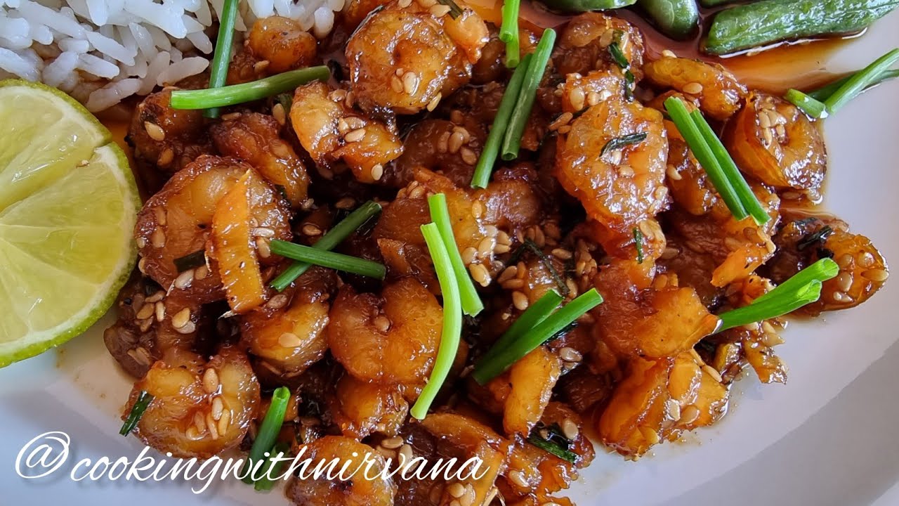CREVETTES CARAMÉLISÉES AU SÉSAME || CARAMELIZED SHRIMP
