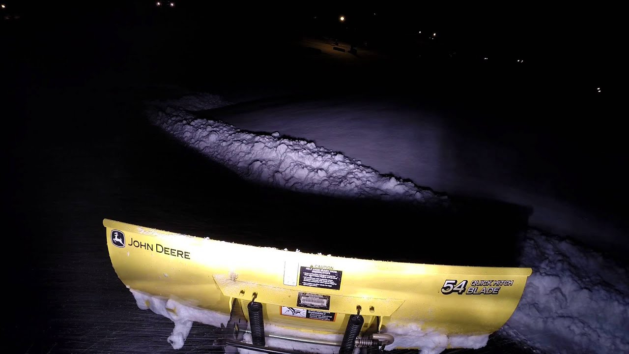 2012 John Deere X748SE plowing snow, 1/2014