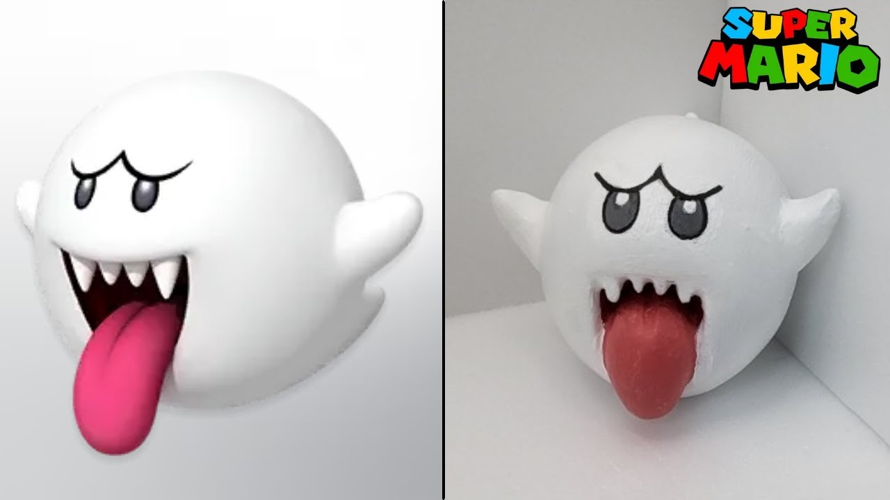 【슈퍼 마리오】할로윈 기념 부끄부끄 피규어 만들기【클레이】【Super Mario】Making a Boo Figure for Halloween