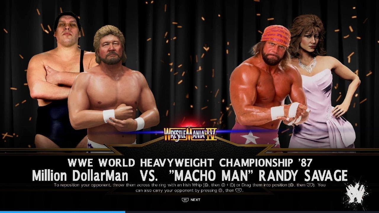 WWE 2K24_ million dollar man VS Macho Man WRESTLEMANIA  IV