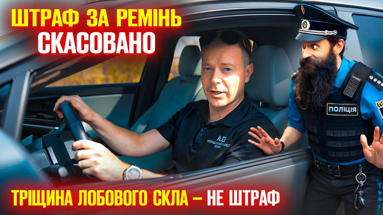 🔥 Бездарний поліцейський штрафує водія за ремень та тріщину на лобовому склі.