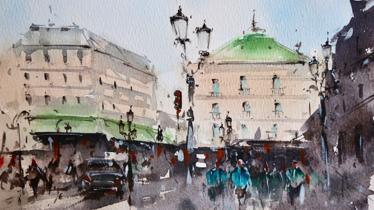 Loose Watercolor Cityscape | Expressive Urban Painting Tutorial