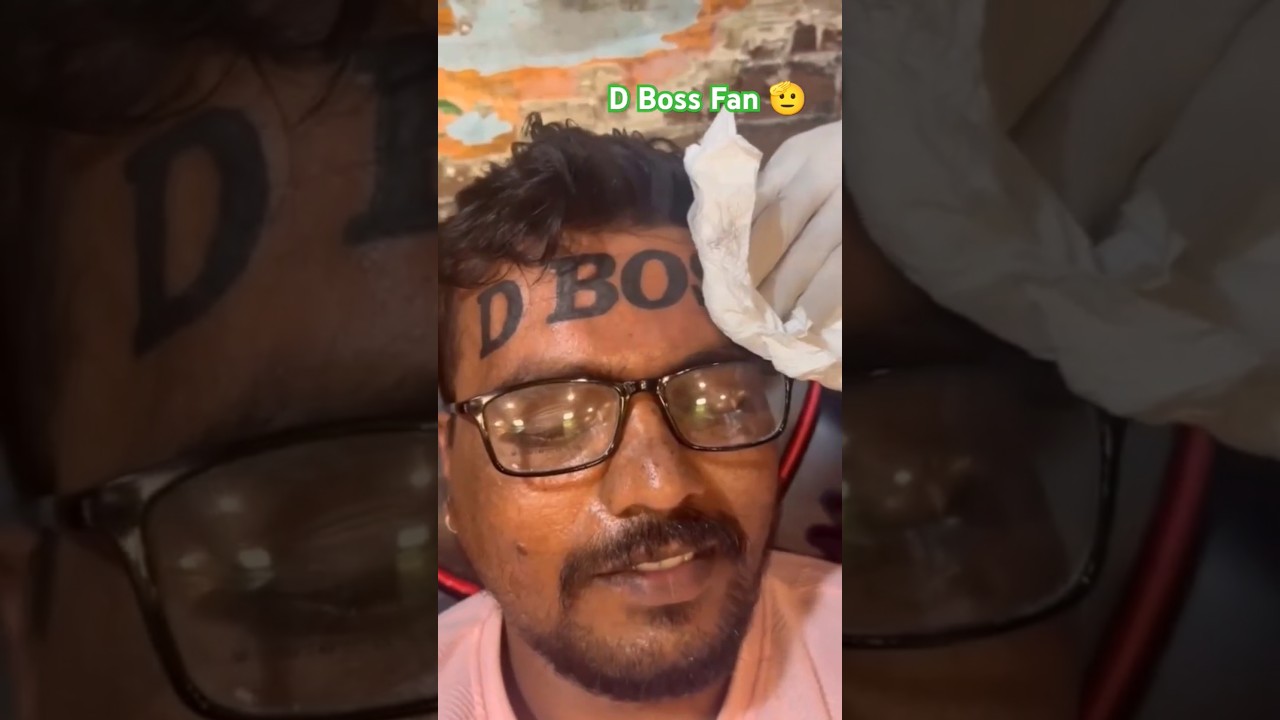 D Boss Fan Tattoo on Head | Darshan D Boss Fan Tatoo | #darsnfan #darshan #darshafansclub #dbossfan