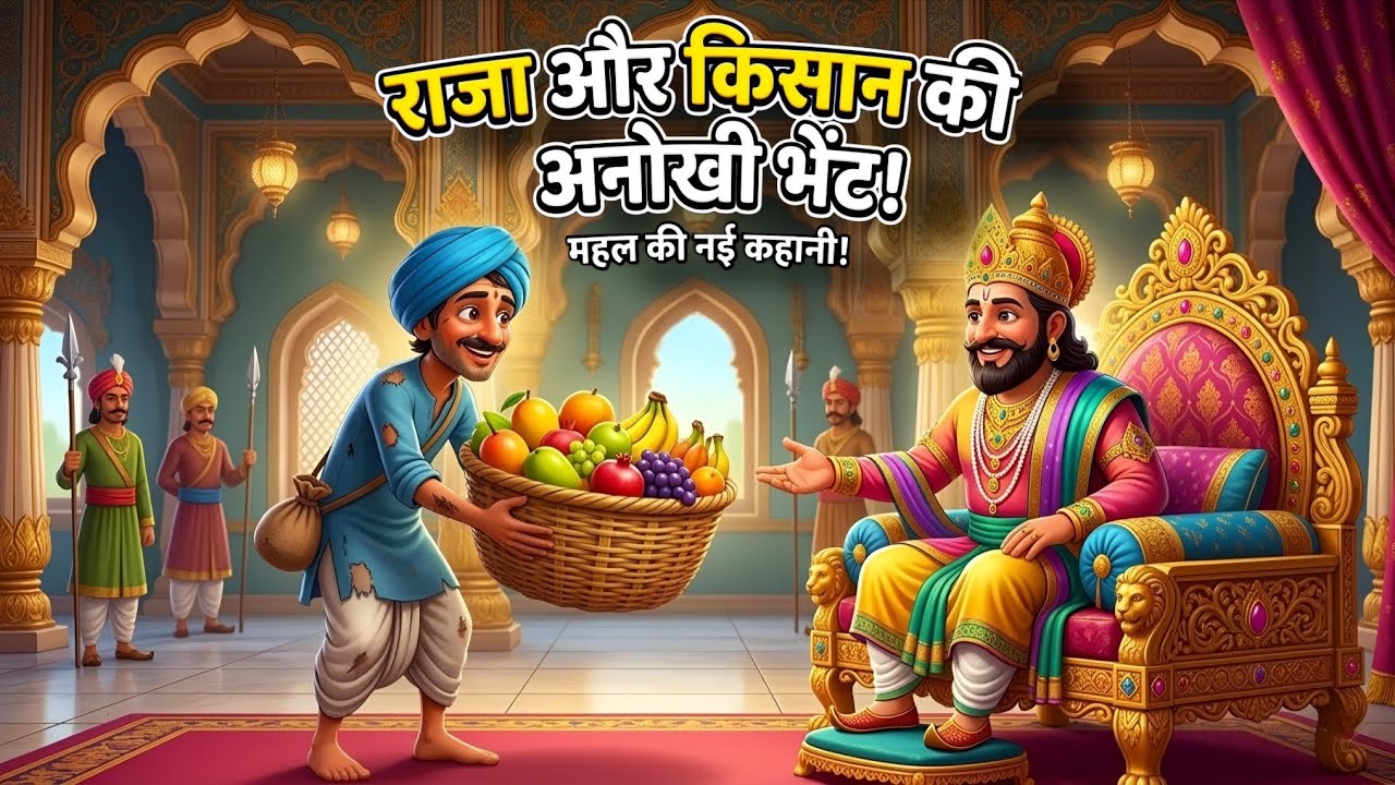 राजा और किसान की अनोखी भेट | King and farmer's unique metting | Cartoon Video | CartoonHindiStory01