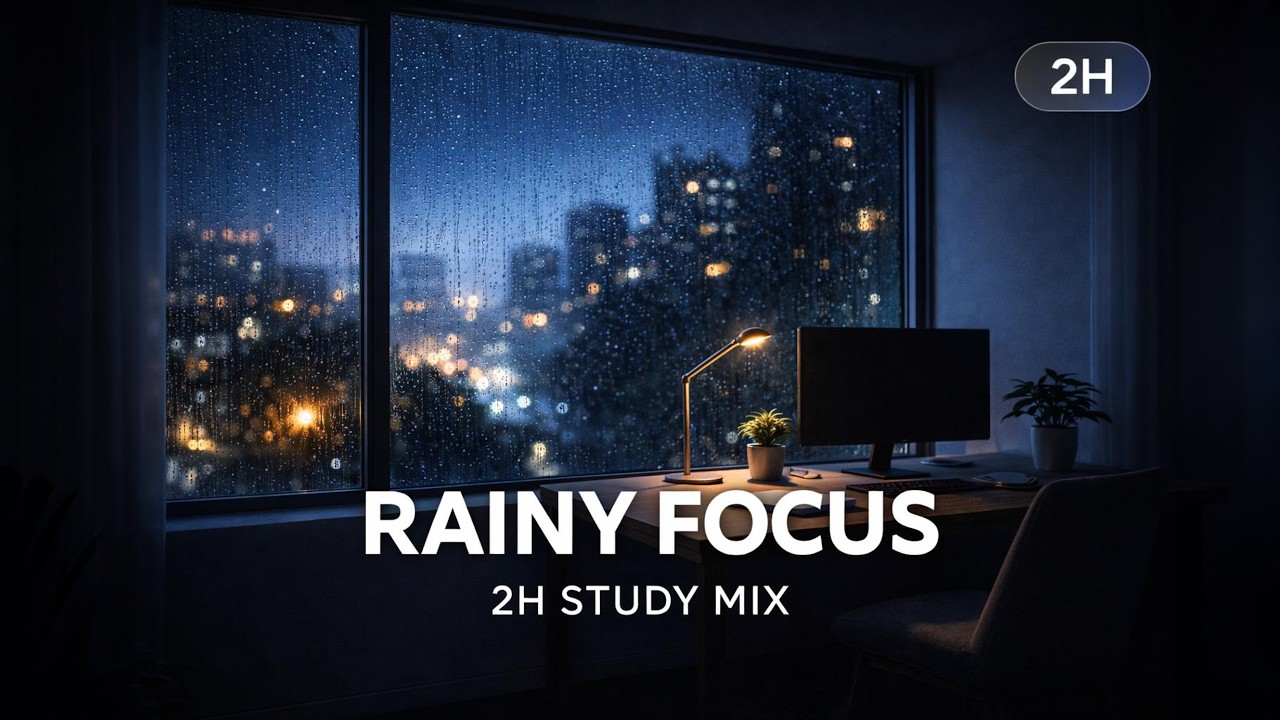 Rainy Night Study Music for Focus & Deep Work (2 Hour Ambient Mix)