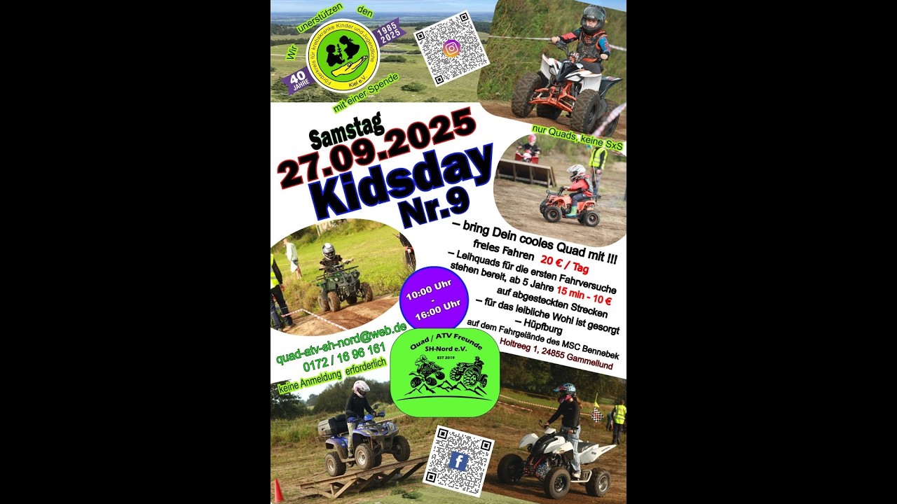 ✅ Kidsday NR.9 / 27.09.2025 / Quad / ATV Freunde SH-Nord ✅