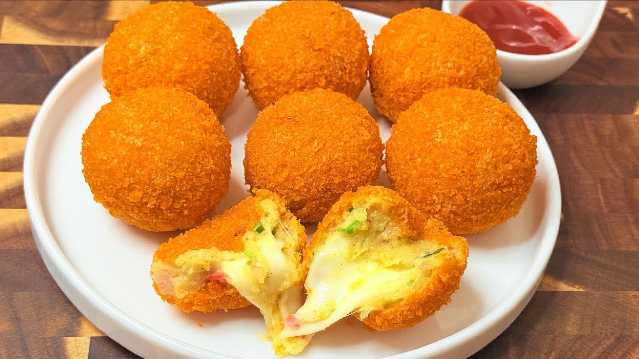 Potato Cheese Balls Recipe | Crispy & Cheesy Potato Snack | Crispy Potato Cheese Ball 
