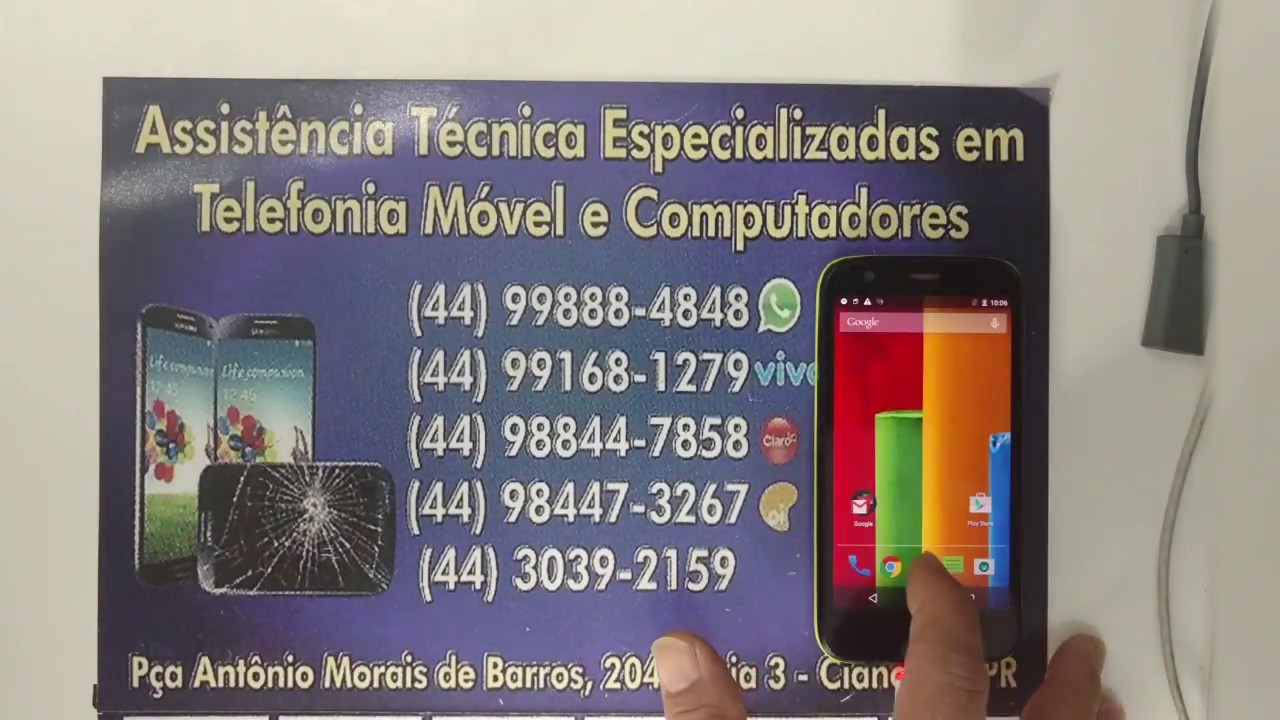 REPARO PLACA MOTO G1  UNBRICK! - INFOCELL CIANORTE