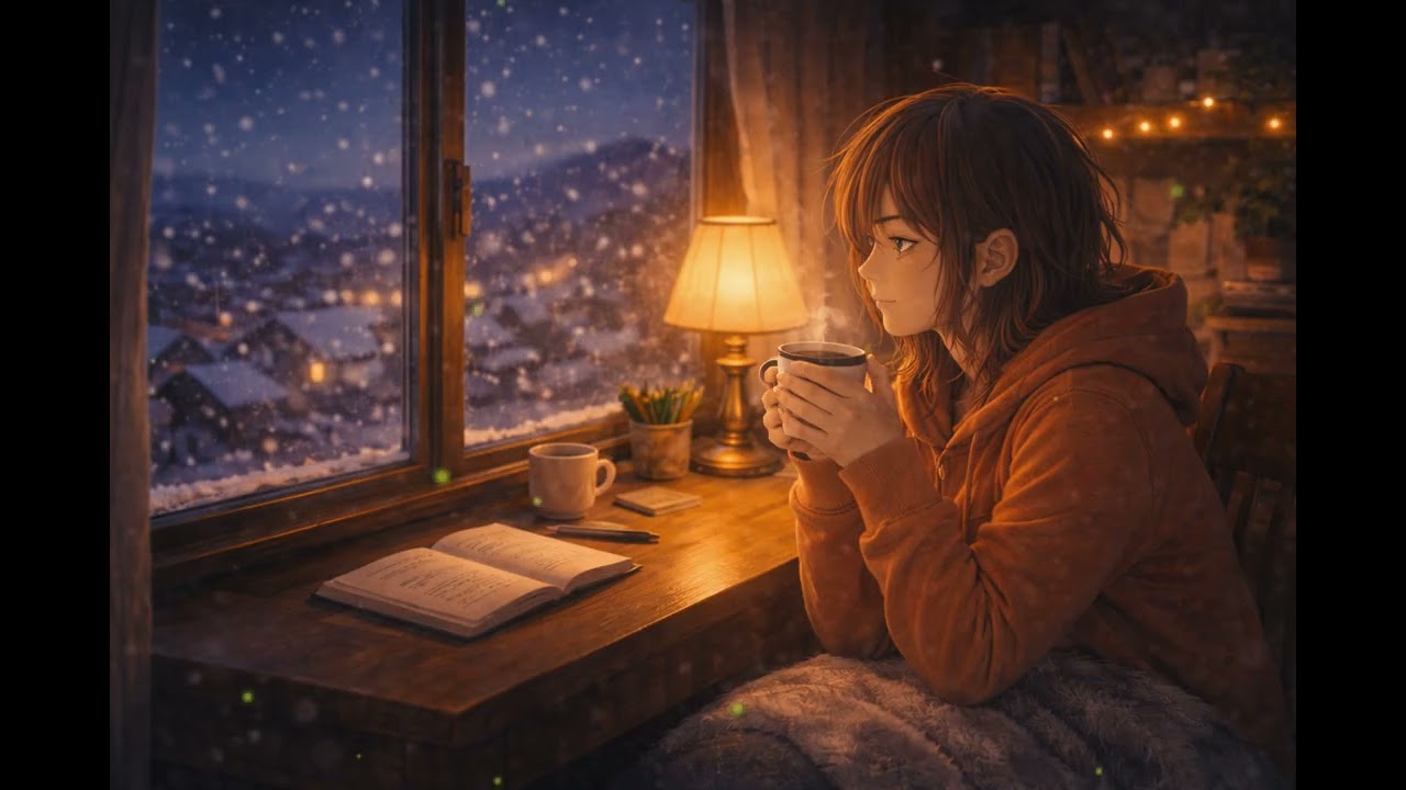 Last Page Before Snowfall – relax music sleep 1 hours ❄️📖🌙