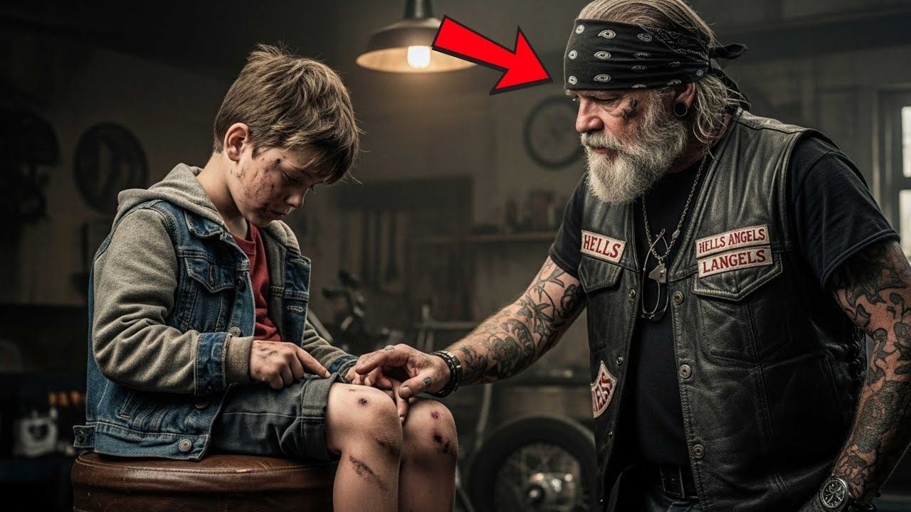 Er zählt seine blauen Flecken – Die Gewohnheit des Jungen ließ einen Biker harte Fragen stellen.....