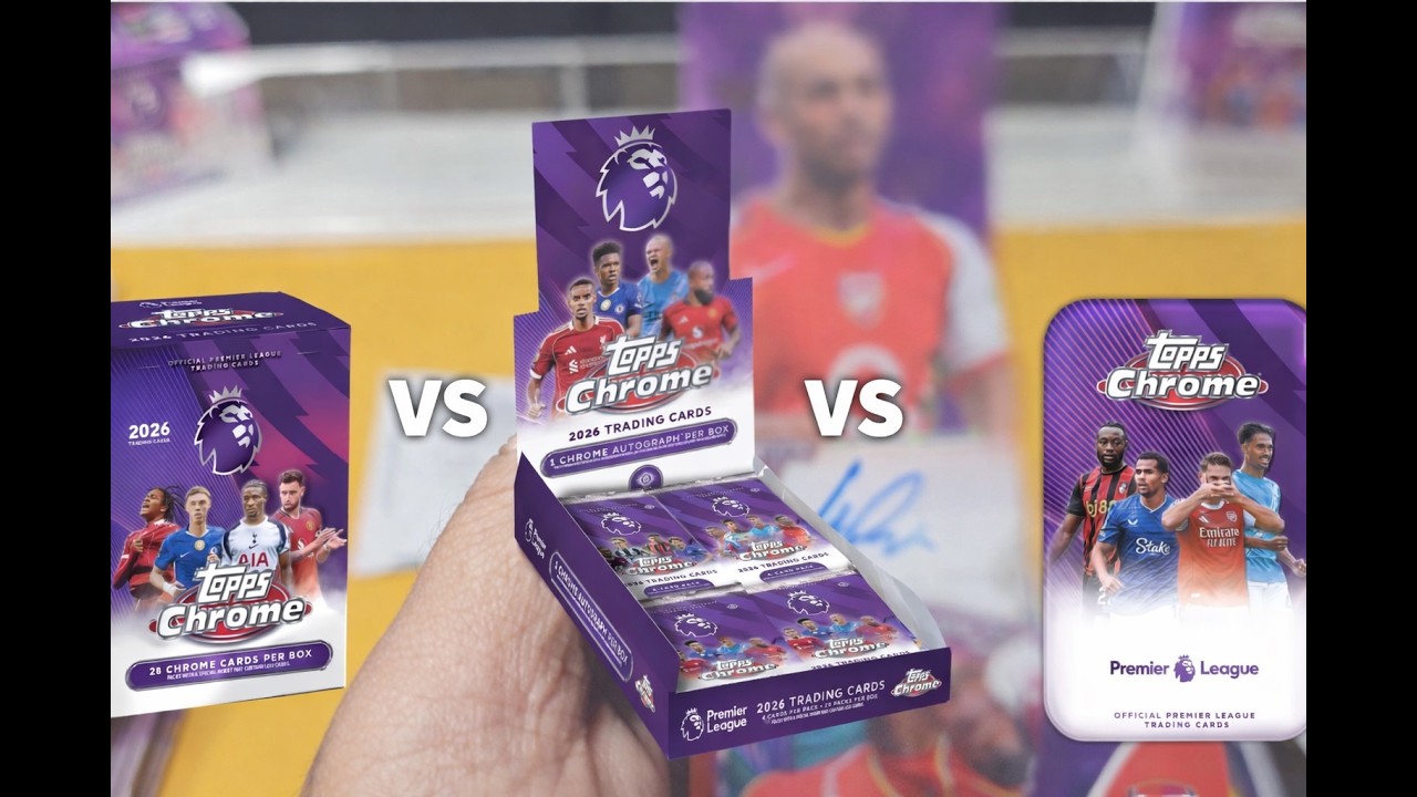 Topps Premier League VALUE box vs TIN vs HOBBY box and I got a legends autograph card in one of them