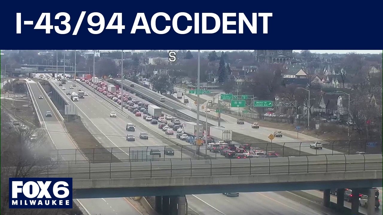I-43/94 crash southbound near Becher causing significant backups | FOX6 News Milwaukee