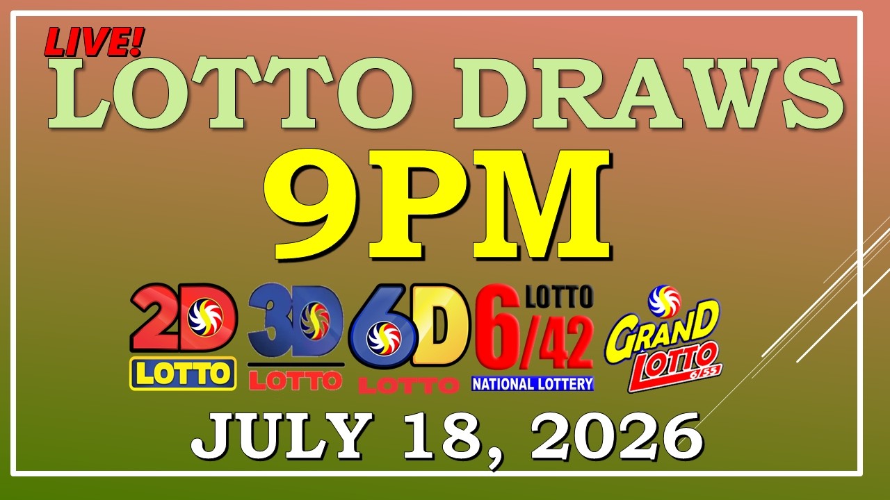 LOTTO RESULT 9PM DRAW ,  JULY 18, 2026@LottoResultTV15K