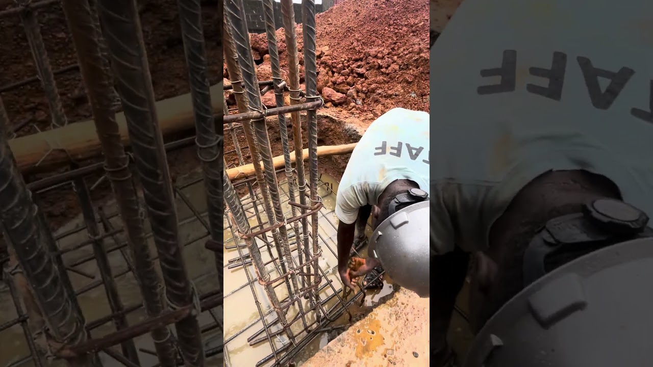 How to tie COLUMN BASE double Reinforcement