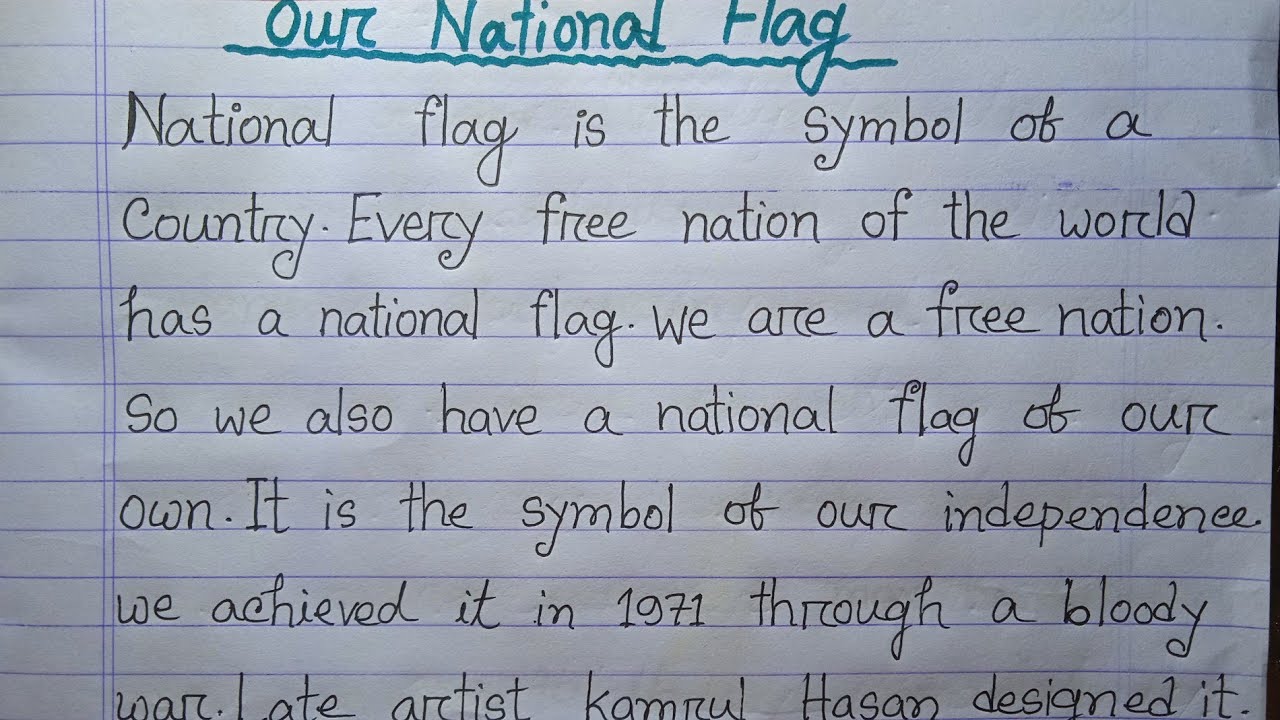 Our National Flag Paragraph /essay || Short essay on national flag in english. English paragraph.