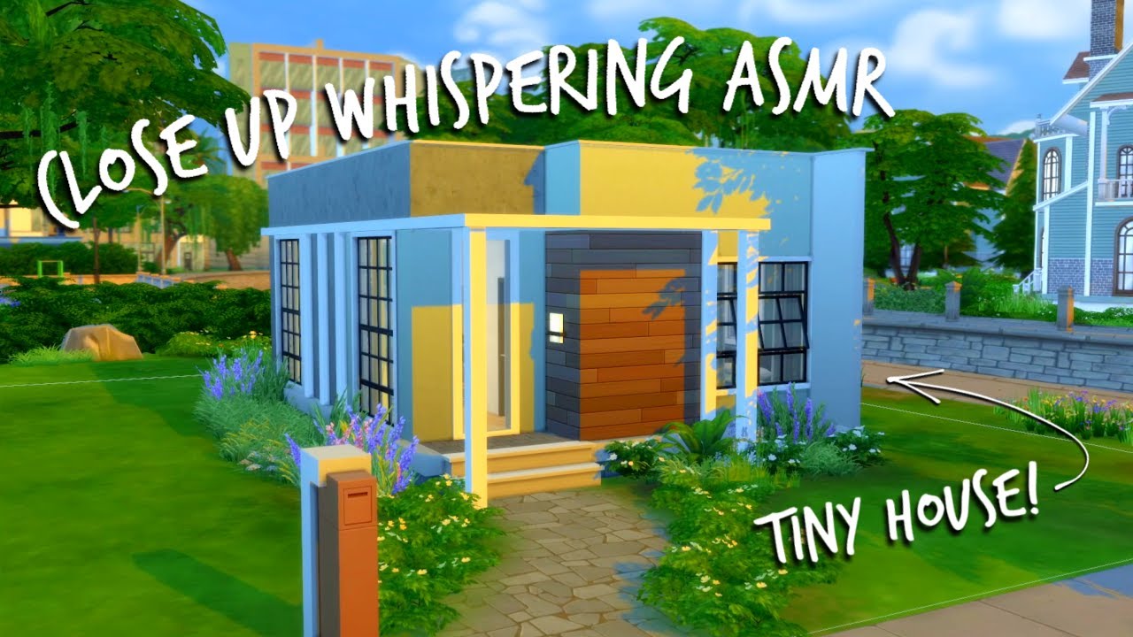 Sims ASMR | Building and decorating a tiny house (with CC!) 🏡 Close up whispering