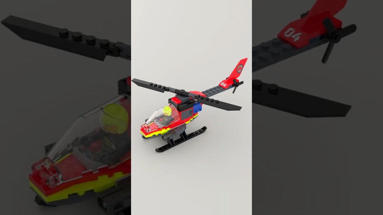 LEGO 60411 Fire Rescue Helicopter Satisfying Speed Build 