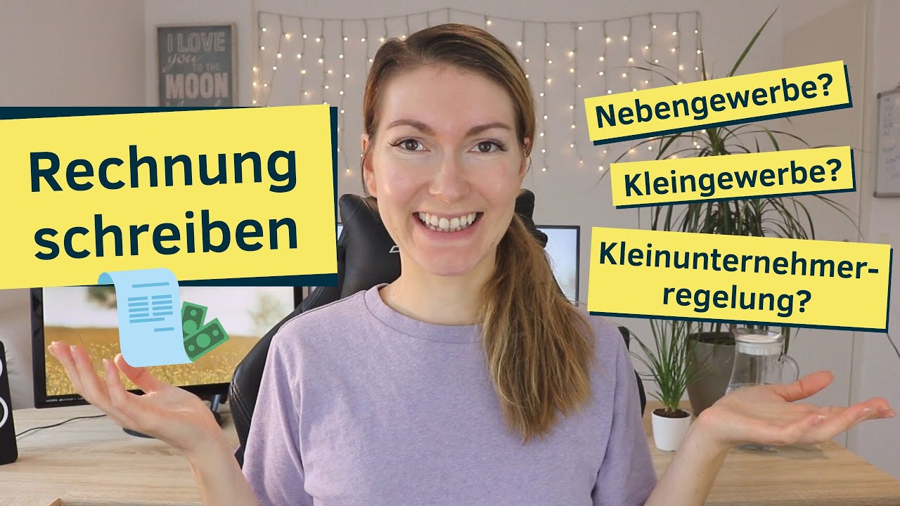 Rechnung schreiben - Kleinunternehmer, Kleingewerbe, Nebengewerbe, in Word, Excel und sevDesk