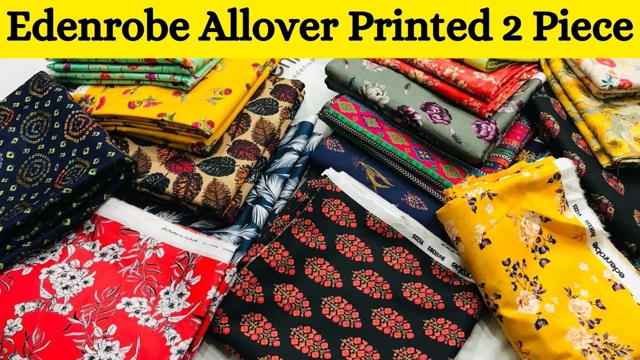 Edenrobe allover printed lawn 2 piece | Lawn 2 piece | Wholesale Clothes Market Faisalabad