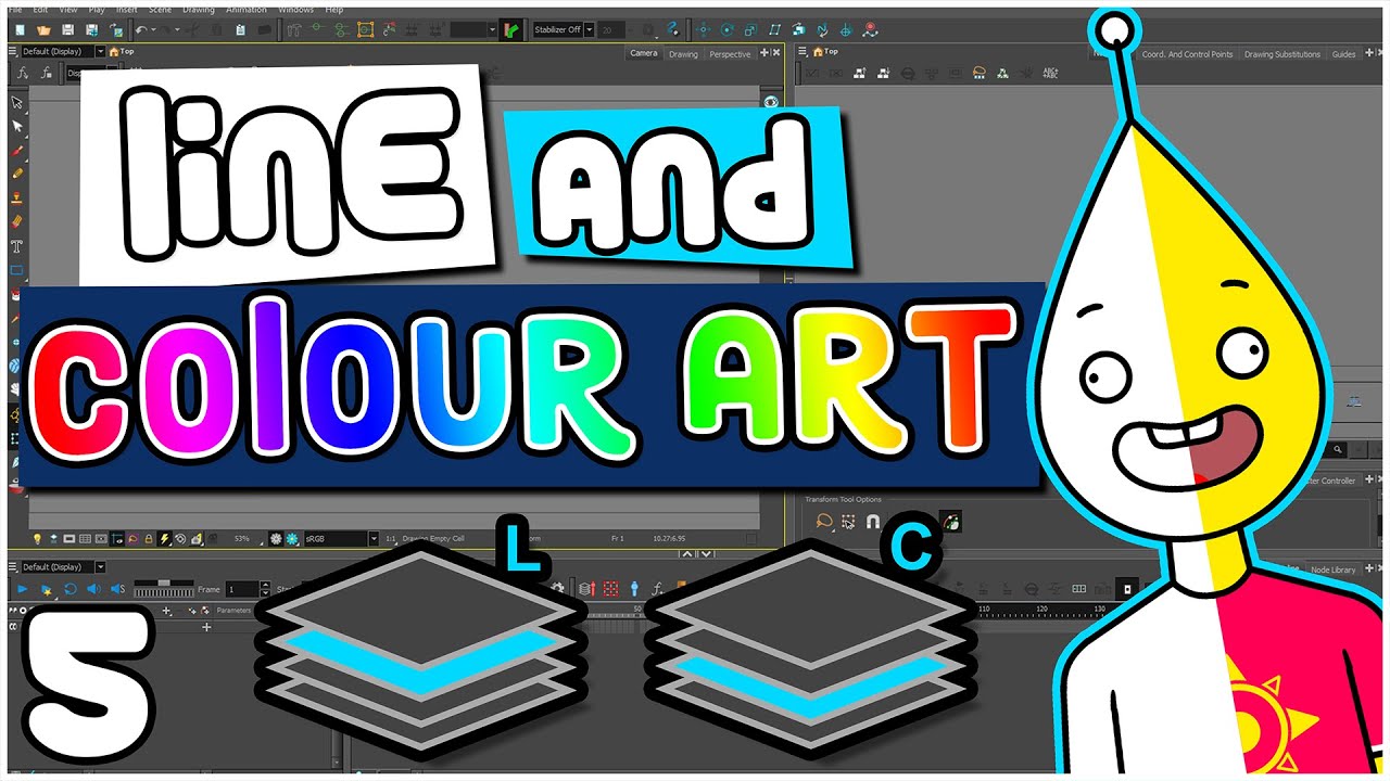 LINE and COLOUR ART | Toon Boom Harmony Rigging Tutorial | Part 5