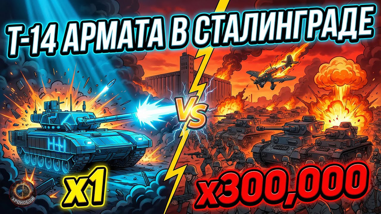 ЧТО ЕСЛИ Т-14 АРМАТА попала в СТАЛИНГРАД 1942? | Один танк держит город 200 дней