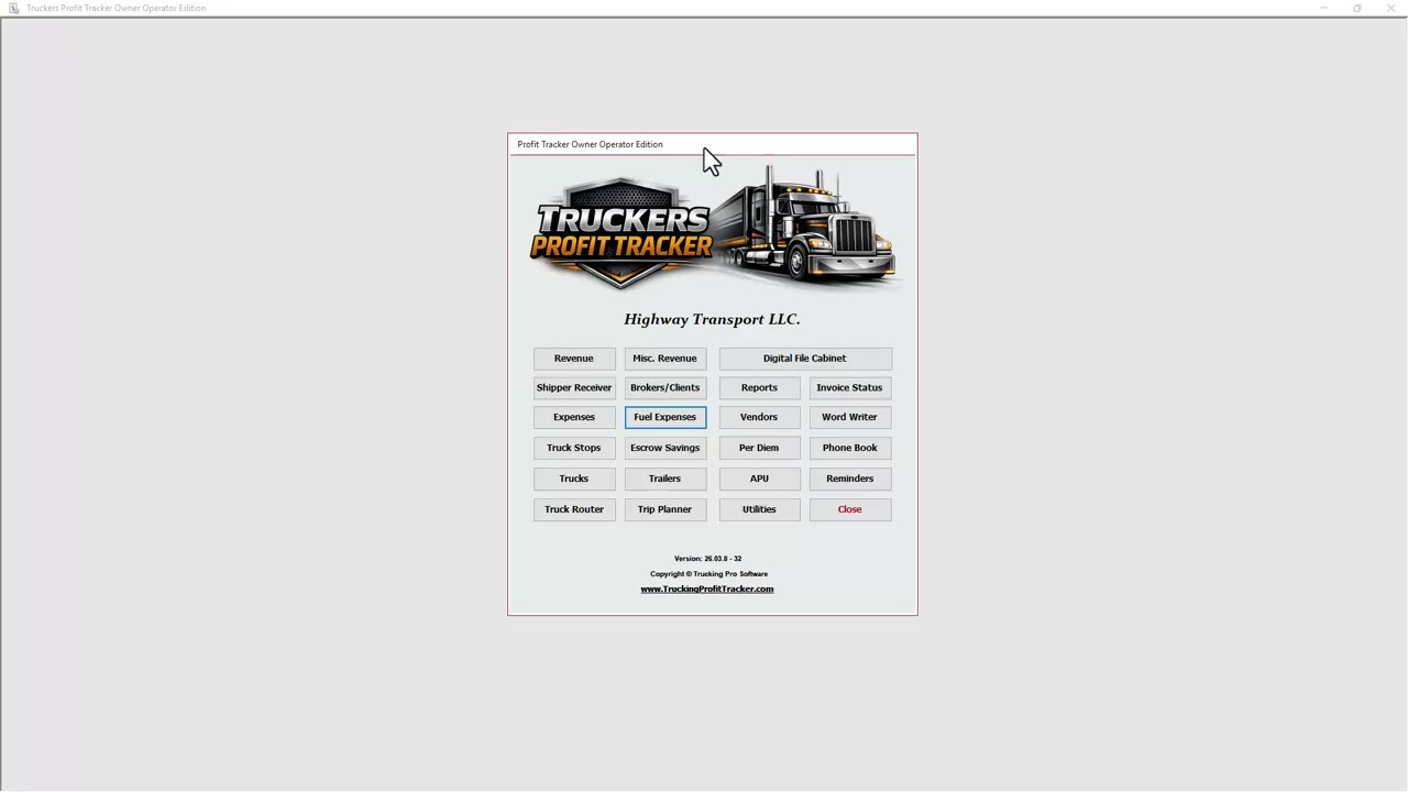 Profit Tracker OO Update 26/3/8