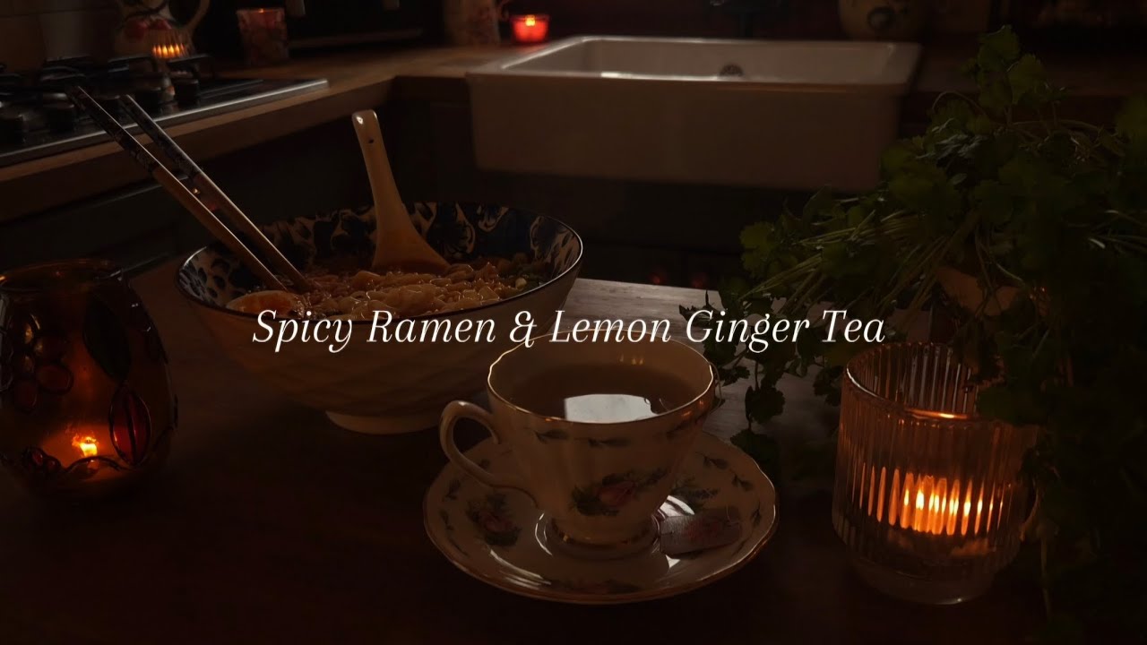 Cosy Kitchen ASMR | Rainy Day Ramen & Lemon Tea ☕ Slow Living Routine