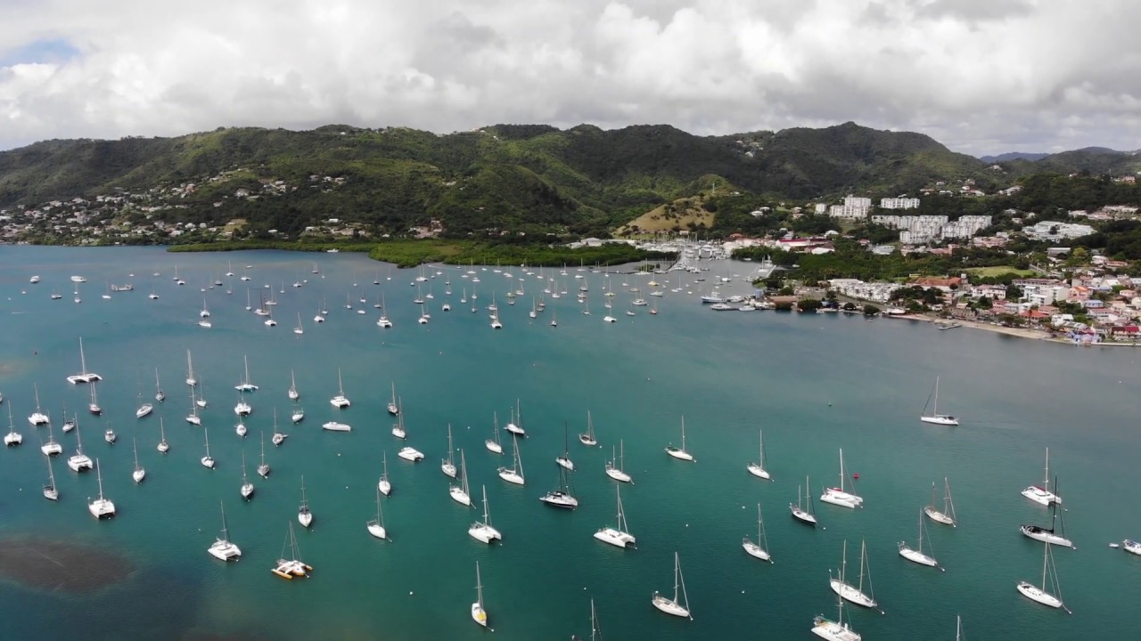 Port Le Marin, Martinique, France aerial overview of port