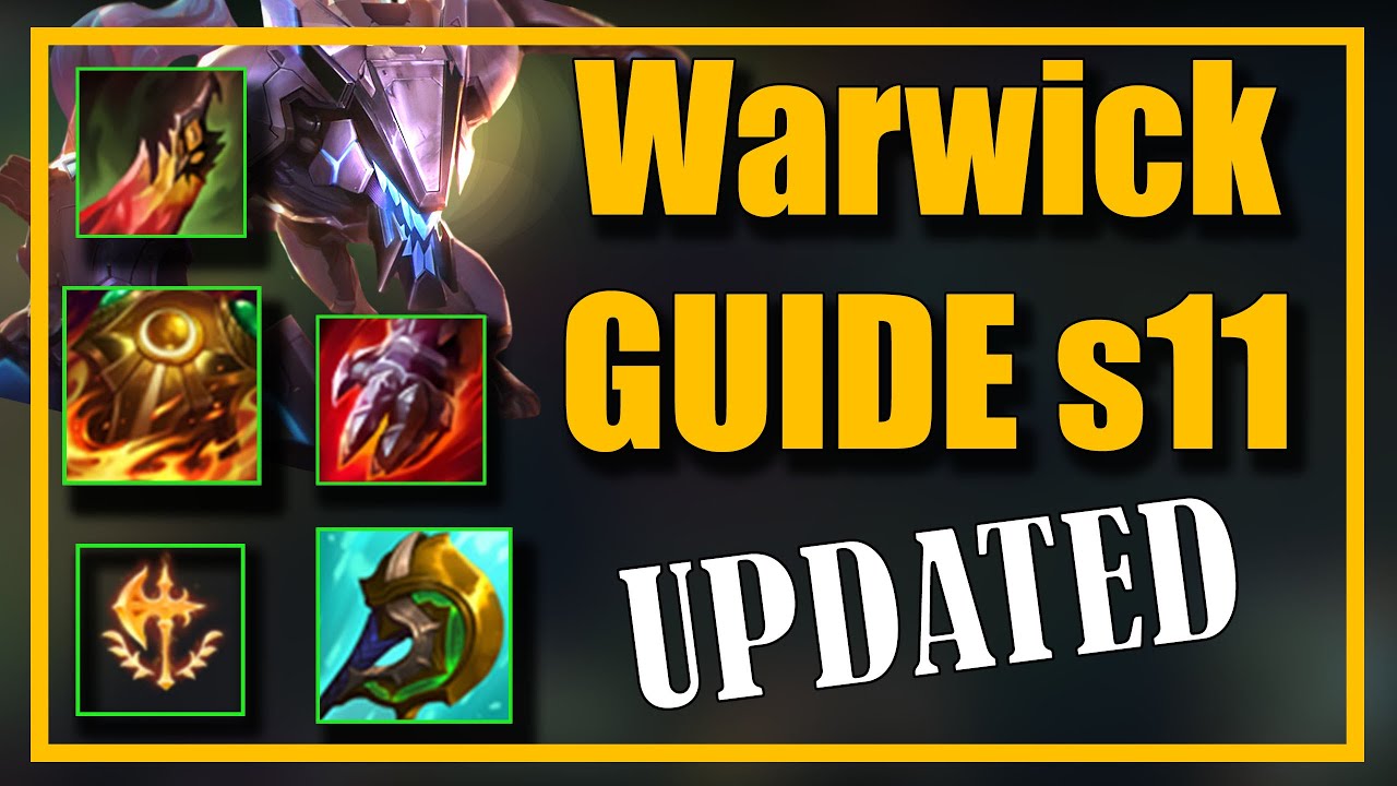 RANK #1 WARWICK JUNGLE GUIDE - Season 11 - Setup, Builds, and Gameplay (Tank/Bruiser)