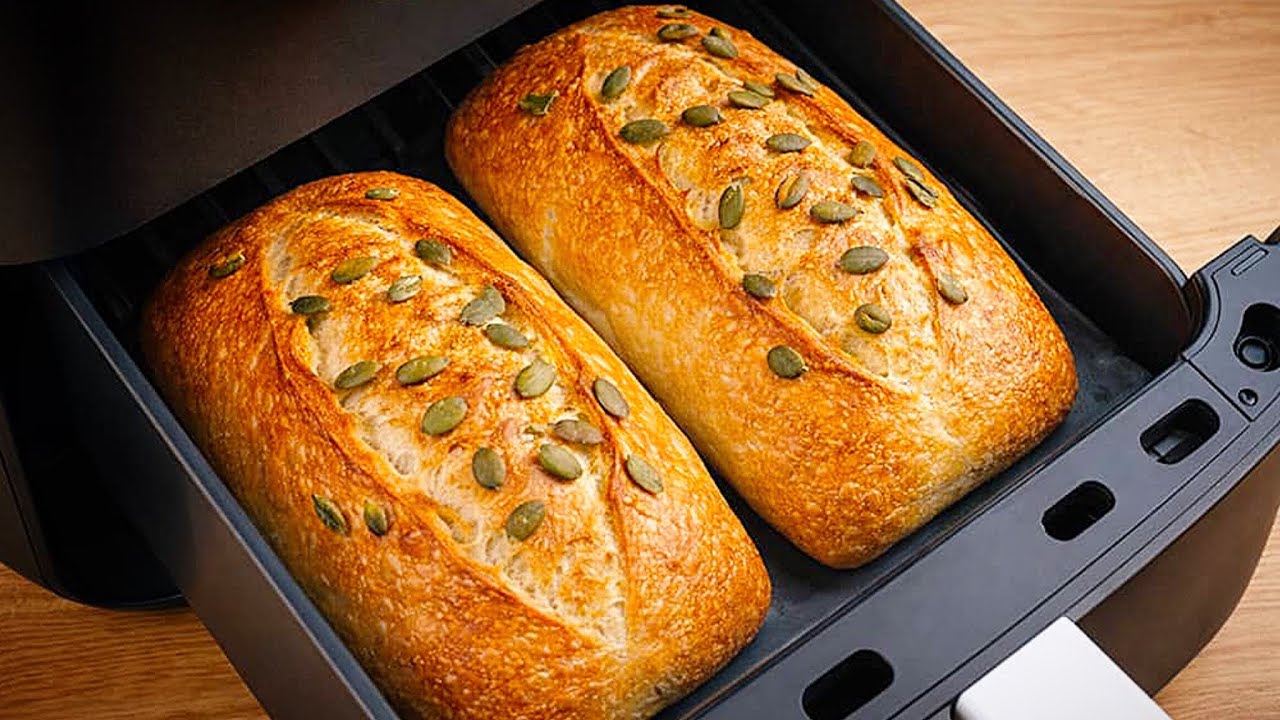Ich kaufe kein Brot mehr! Ideale Ciabatta ohne Kneten aus dem Airfryer für wenig Geld!
