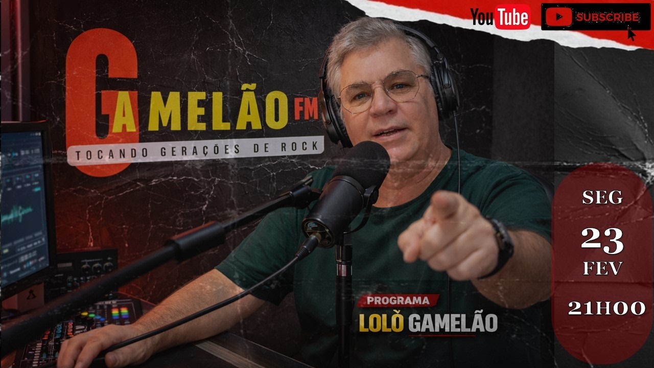 O Velho e o bom Rock com LoLô Gamelão E O Meu Gosto de Ouvir hoje, segunda dia 23 02 ao Vivo 21h00