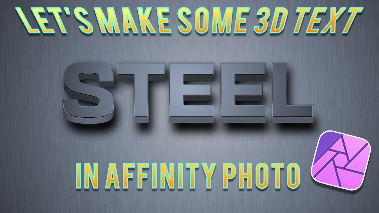 How To Create 3D Text - Affinity Photo Tutorial