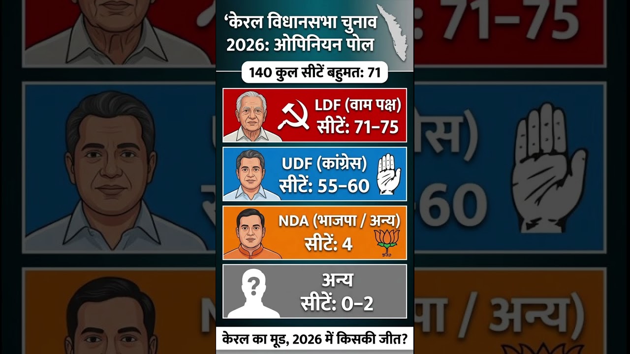 Kerala assembly election new opinion poll #bjpkerala #cpimkerala #ldfvsudf #udf #election #ldf