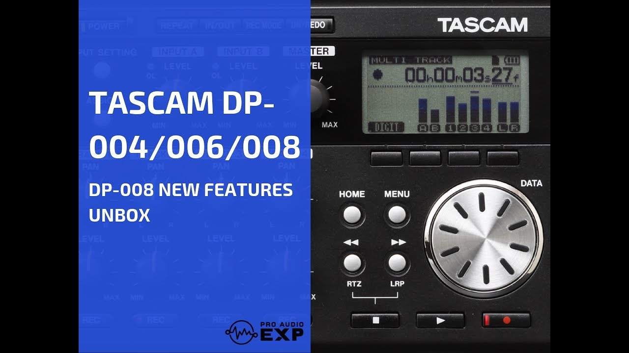 Tascam DP-008 new features unbox