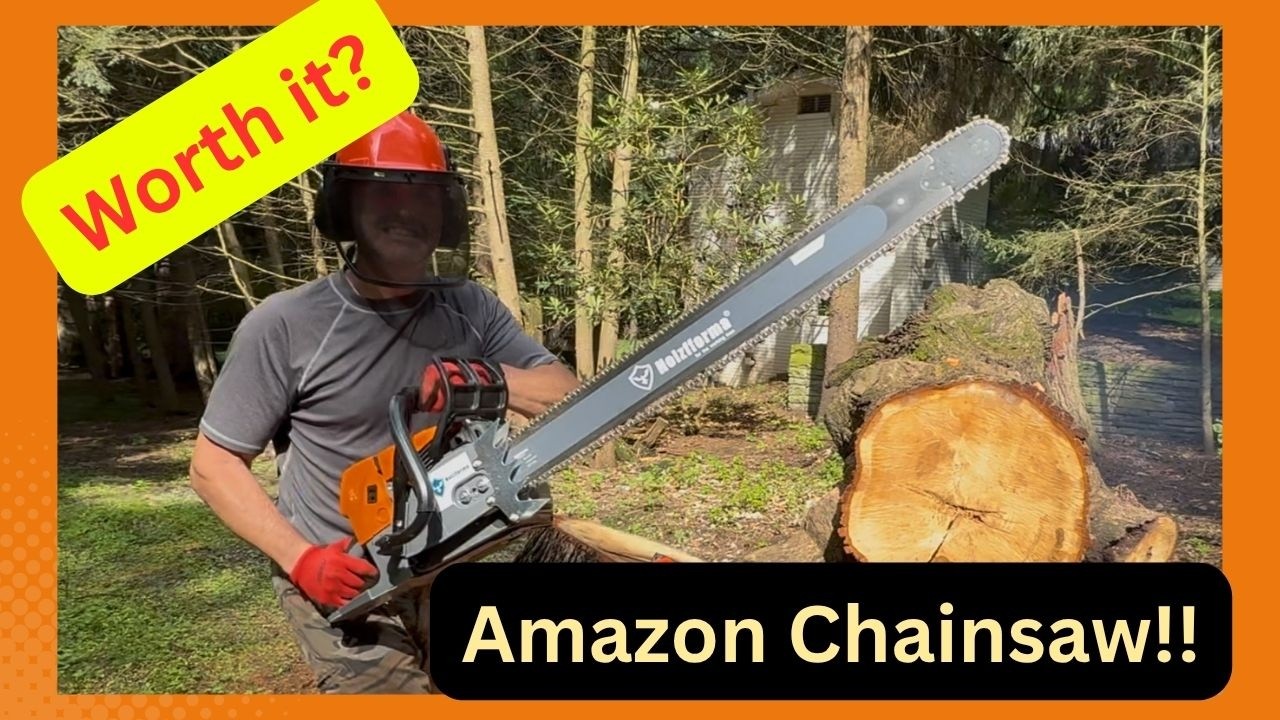 The TREE - PART 2 - Trying out the Holzfforma 92cc G660 Chainsaw (an AMAZON Chainsaw!)