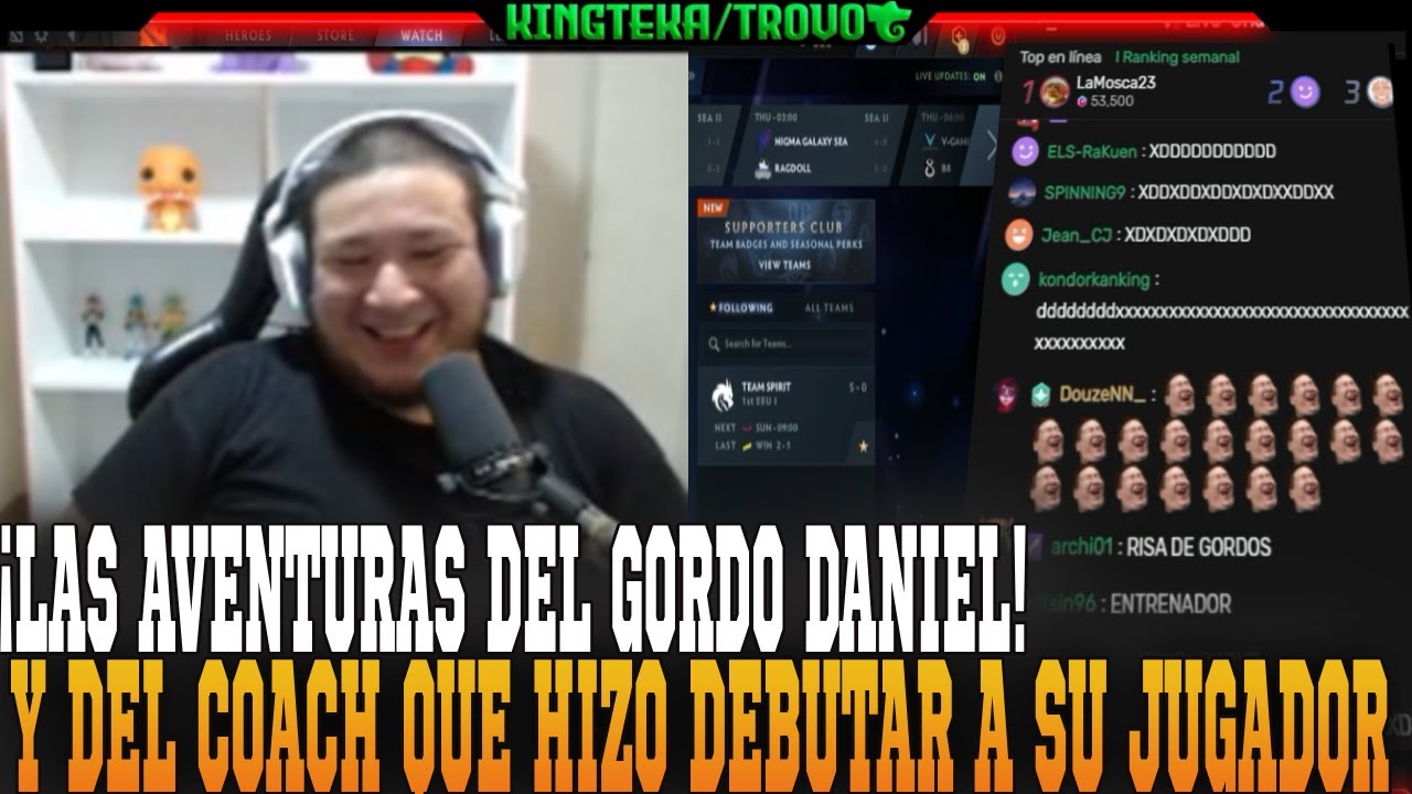 😃KINGTEKA🐷 🐖 CUENTAN LAS AVENTURAS DEL GORDO DANIEL Y DEL COACH QUE HIZO DEBUTAR A SU JUGADOR😅